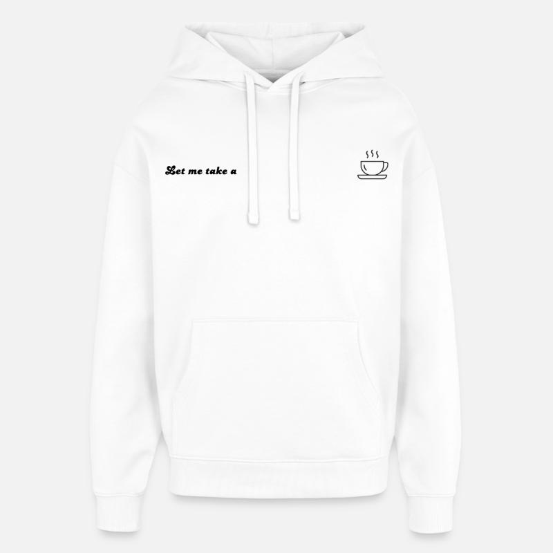 Café - Sweat à capuche unisexe Stanley/Stella Oversized - blanc