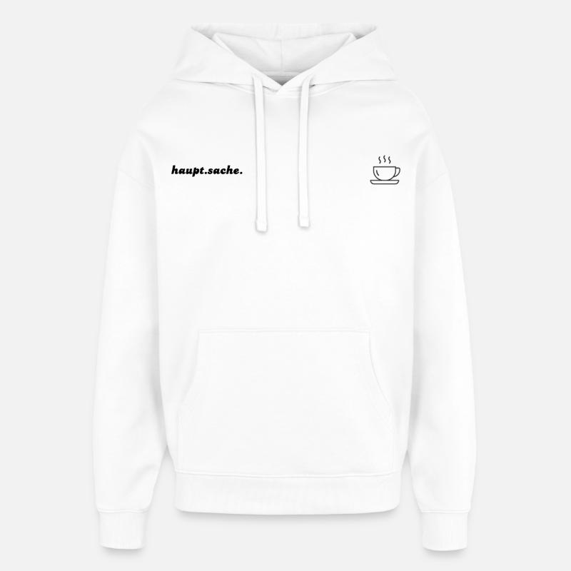 Café - Sweat à capuche unisexe Stanley/Stella Oversized - blanc