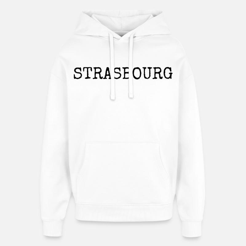 Strasbourg - Sweat à capuche unisexe Stanley/Stella Oversized - blanc