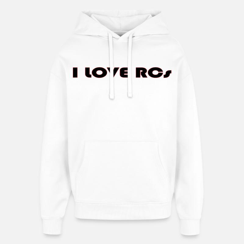 J’adore Rcs - Sweat à capuche unisexe Stanley/Stella Oversized - blanc