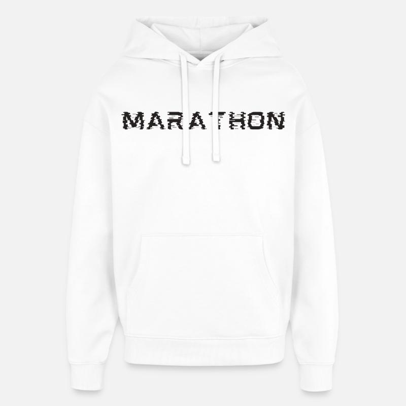 marathon - Sweat à capuche unisexe Stanley/Stella Oversized - blanc