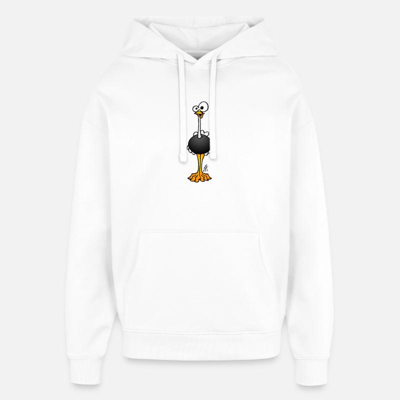 Autruche - Sweat à capuche unisexe Stanley/Stella Oversized - blanc