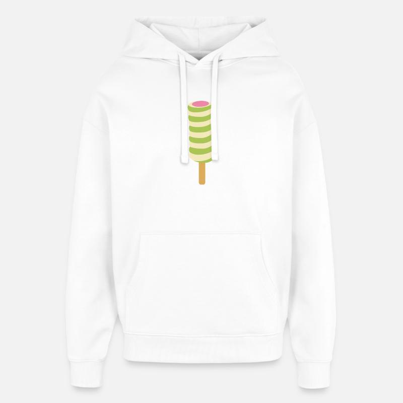 Glace spiralée - Sweat à capuche unisexe Stanley/Stella Oversized - blanc