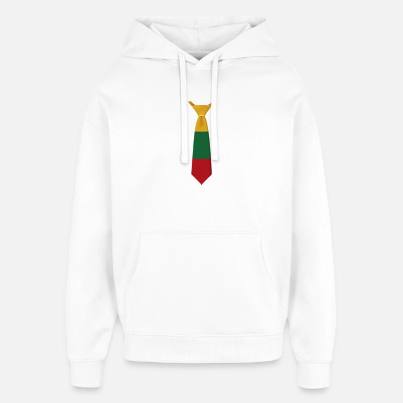 Cravate Lituanie – Drapeau - Sweat à capuche unisexe Stanley/Stella Oversized - blanc