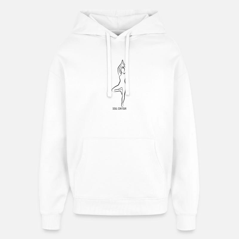 CONTOUR DE L’ÂME - Vrikshasana - Sweat à capuche unisexe Stanley/Stella Oversized - blanc
