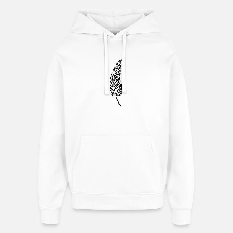 Plume-1 - Sweat à capuche unisexe Stanley/Stella Oversized - blanc