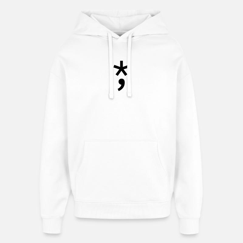 Strichstern - Sweat à capuche unisexe Stanley/Stella Oversized - blanc