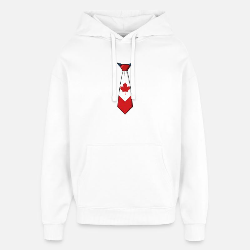 Cravate Canada – Drapeau - Sweat à capuche unisexe Stanley/Stella Oversized - blanc