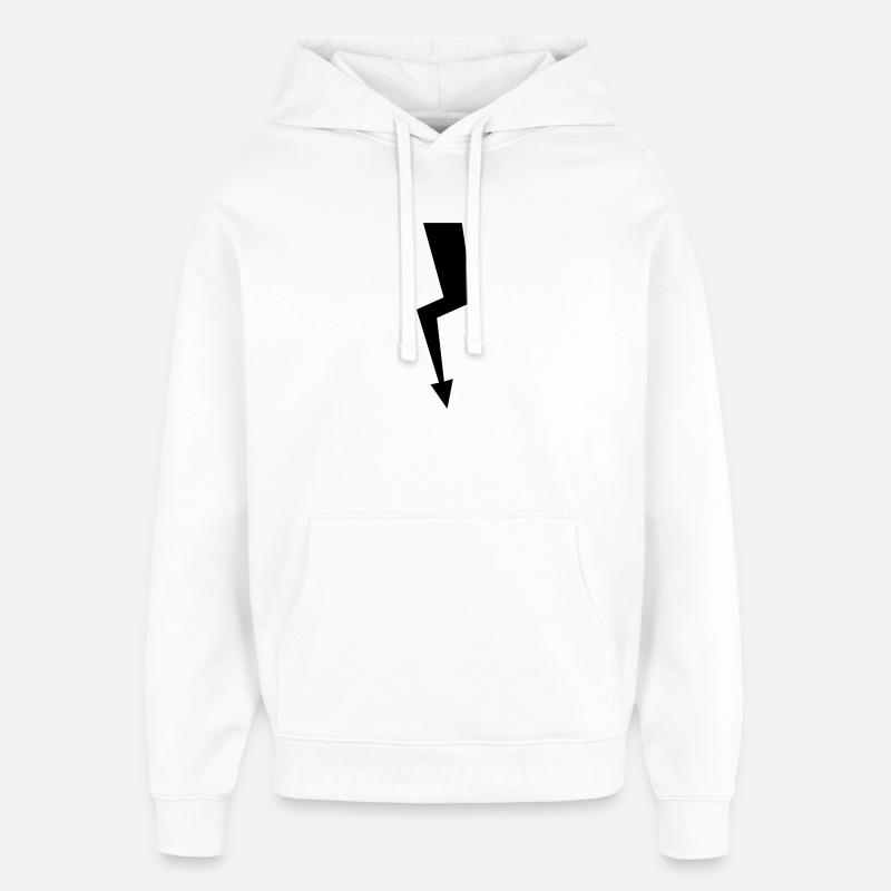 Lightning - Oversized Unisex Hoodie by Stanley/Stella - white