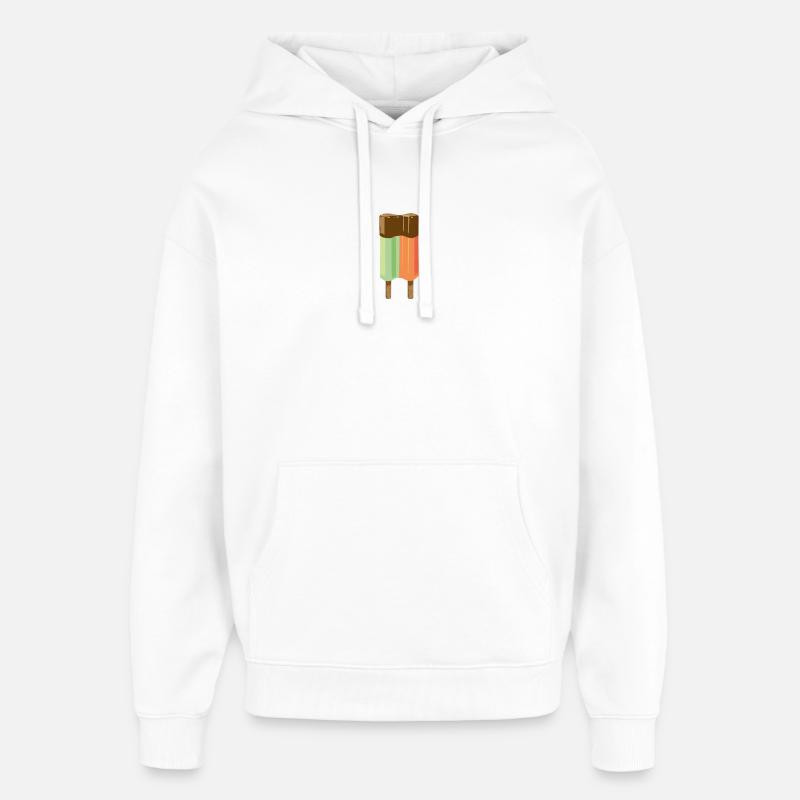 Ispinde - Hættetrøje unisex Stanley/Stella Oversized - hvid