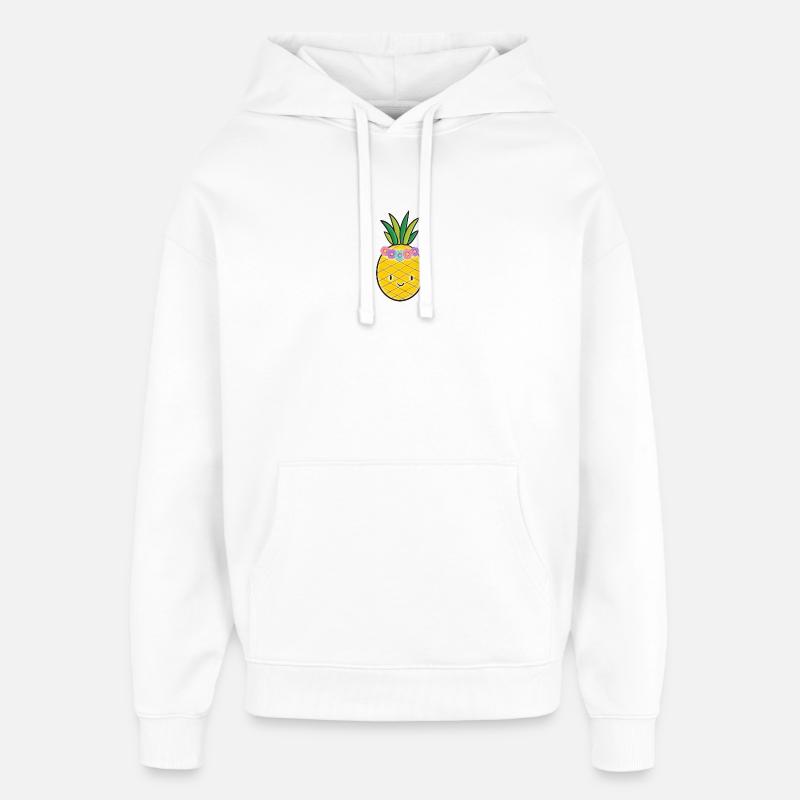 Ananas - Sweat à capuche unisexe Stanley/Stella Oversized - blanc