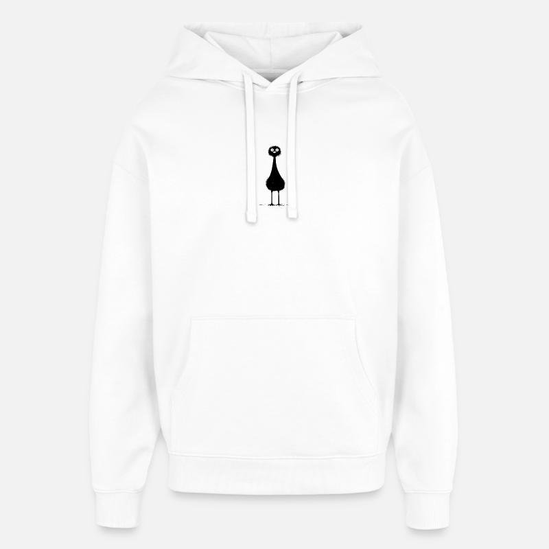 Oiseau excentrique I - Sweat à capuche unisexe Stanley/Stella Oversized - blanc