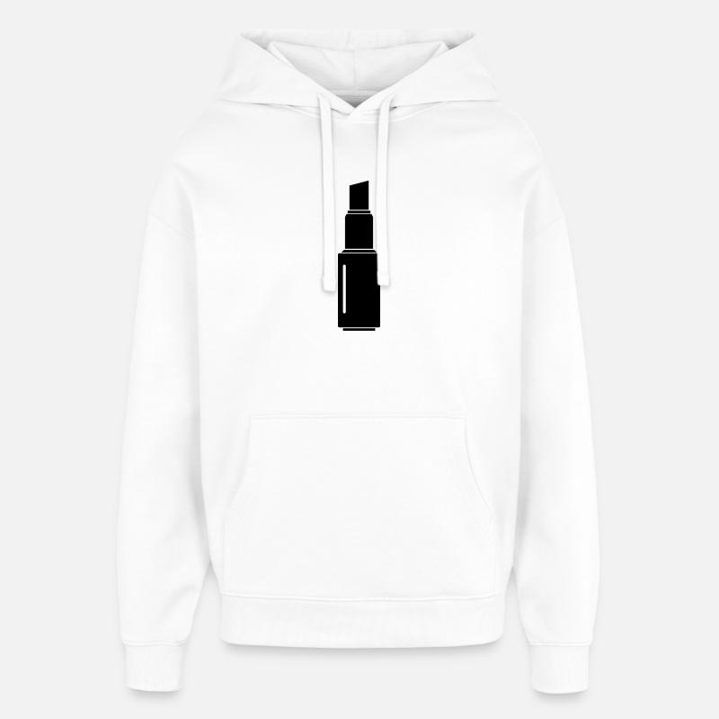 Rouge à lèvres - Sweat à capuche unisexe Stanley/Stella Oversized - blanc