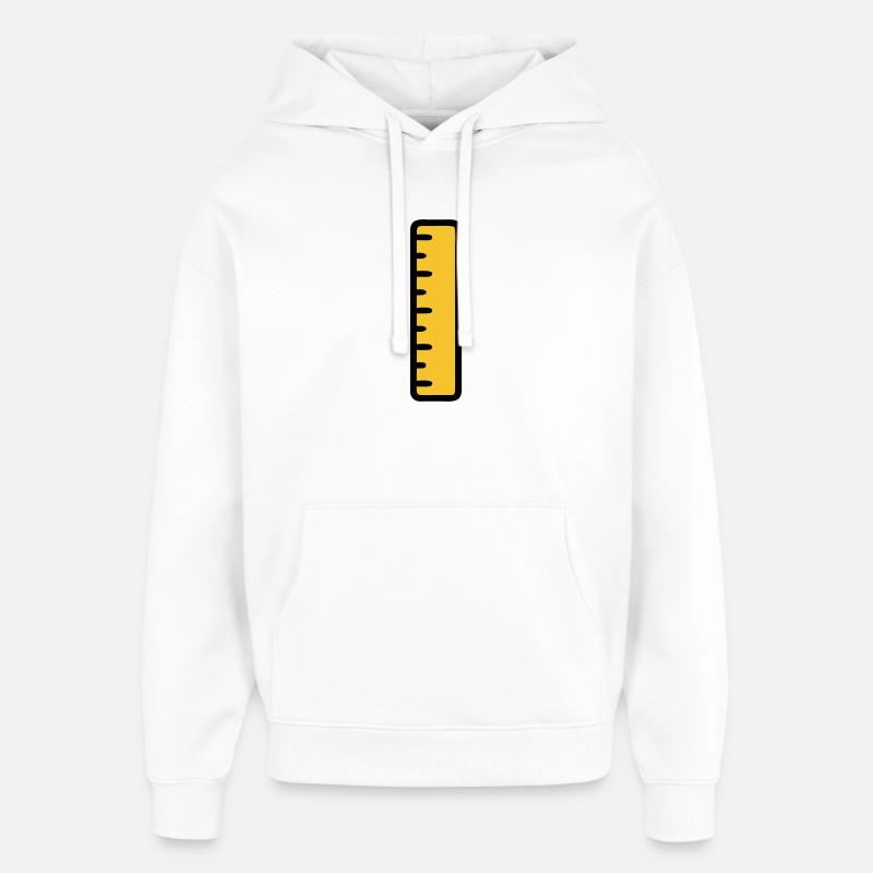 Lineal Mathe Geometrie Schule - Oversized Unisex Hoodie von Stanley/Stella - Weiß