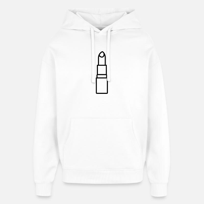 lipstick - Oversized Unisex Hoodie by Stanley/Stella - white