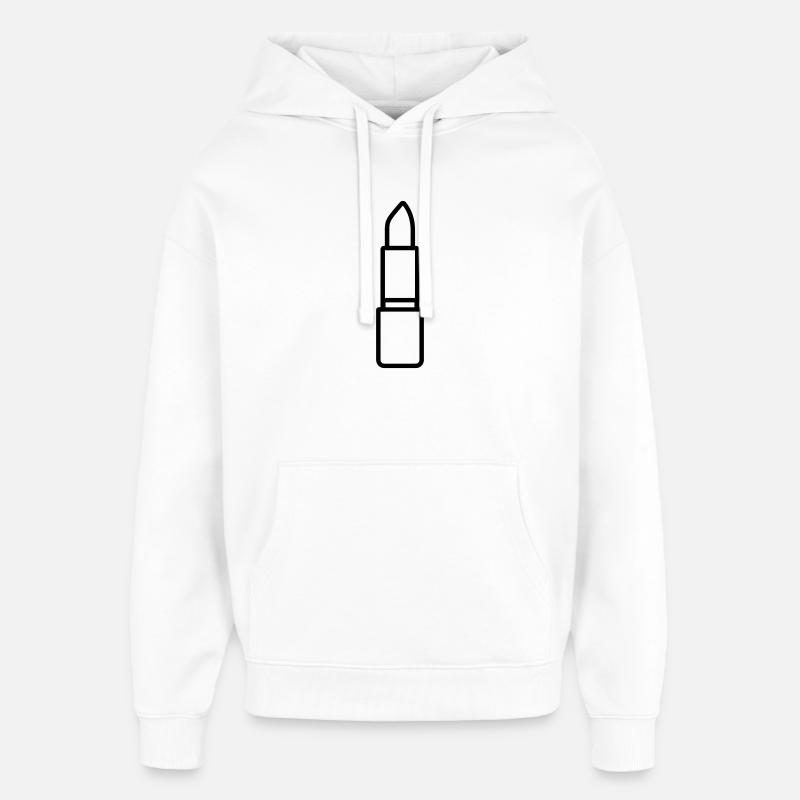 rouge à lèvres - Sweat à capuche unisexe Stanley/Stella Oversized - blanc