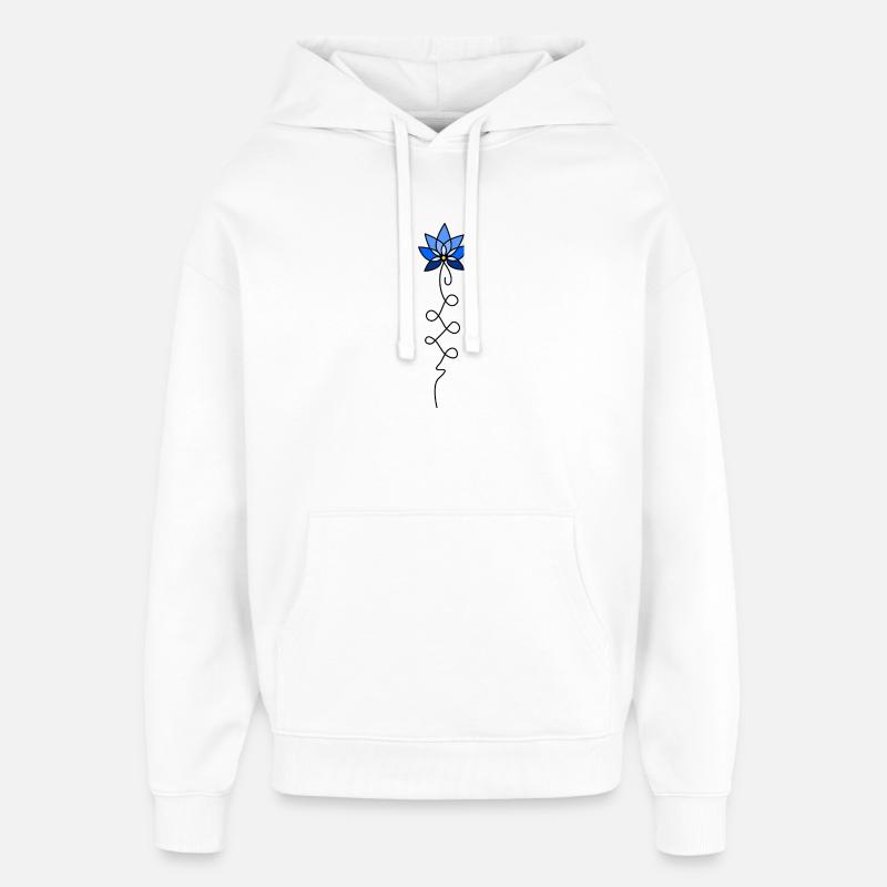 Fleur de lotus unalome - Sweat à capuche unisexe Stanley/Stella Oversized - blanc