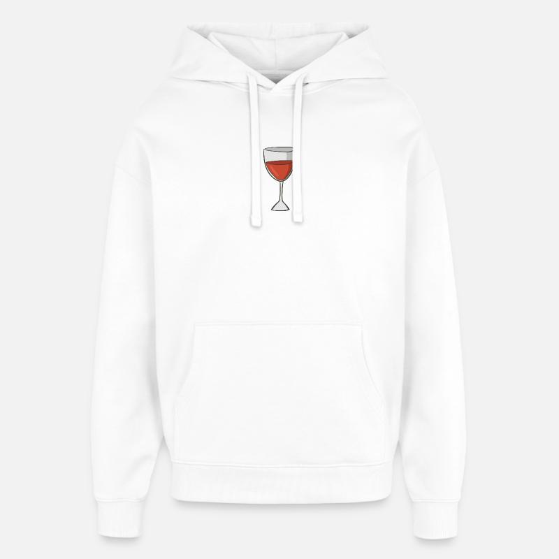 vin rouge - Sweat à capuche unisexe Stanley/Stella Oversized - blanc