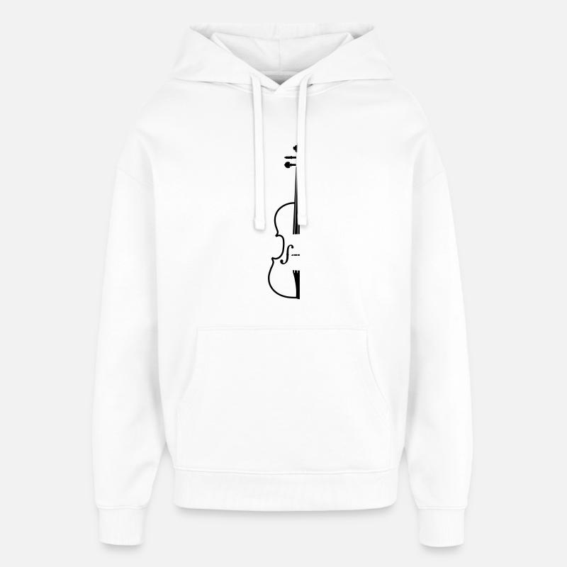 violon - Sweat à capuche unisexe Stanley/Stella Oversized - blanc