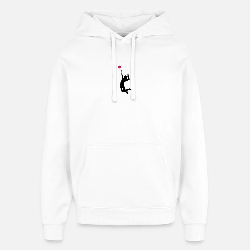 volleyball - Sweat à capuche unisexe Stanley/Stella Oversized - blanc