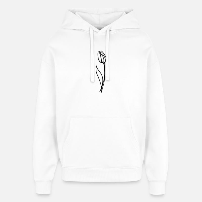 Tulipe - Sweat à capuche unisexe Stanley/Stella Oversized - blanc