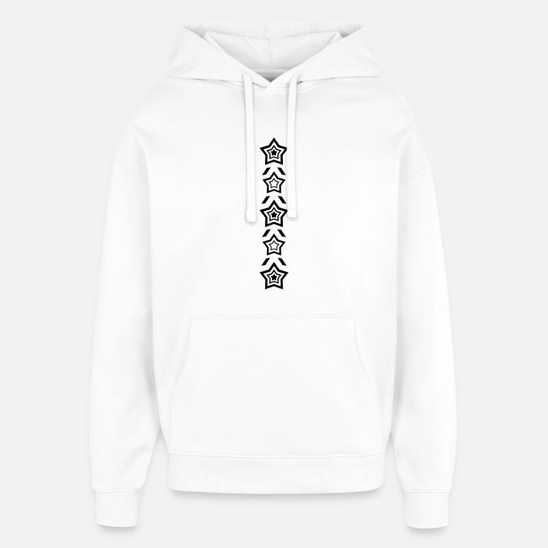 Rangée d’étoiles - Sweat à capuche unisexe Stanley/Stella Oversized - blanc