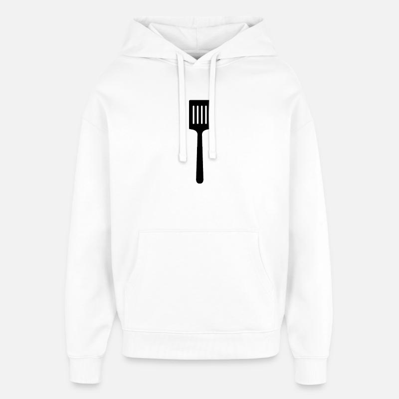 Spatule de cuisine - Sweat à capuche unisexe Stanley/Stella Oversized - blanc