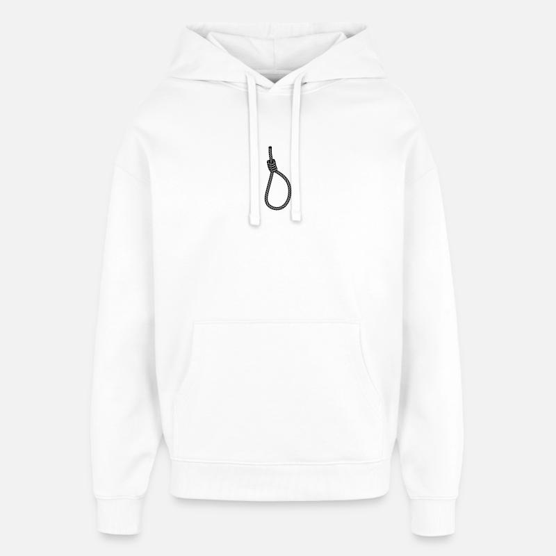 Le noeud de pendu - Sweat à capuche unisexe Stanley/Stella Oversized - blanc