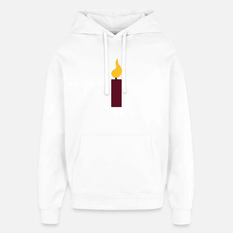 1er anniversaire - bougie - Sweat à capuche unisexe Stanley/Stella Oversized - blanc