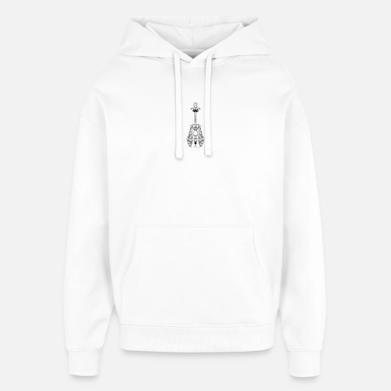 Guitare Guitariste Idée Cadeau - Sweat à capuche unisexe Stanley/Stella Oversized - blanc