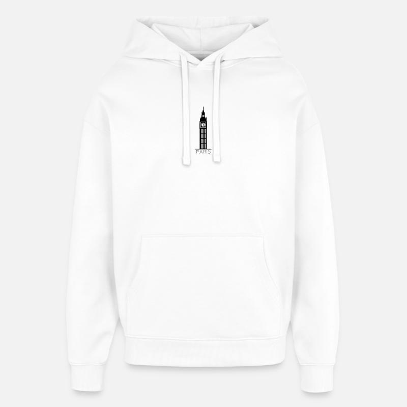 Paris - Sweat à capuche unisexe Stanley/Stella Oversized - blanc