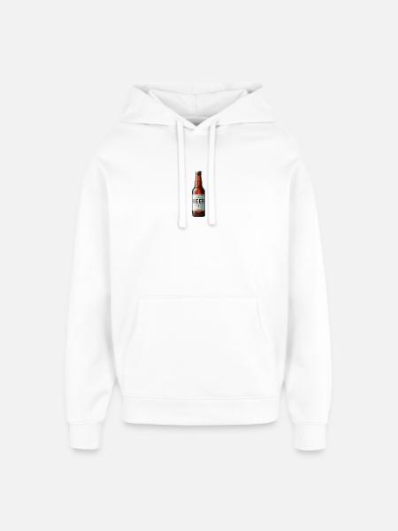 Bier - Oversized Unisex Hoodie von Stanley/Stella - Weiß