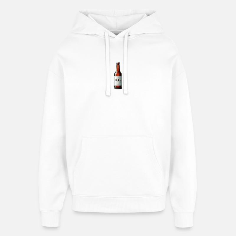 Bier - Oversized Unisex Hoodie von Stanley/Stella - Weiß