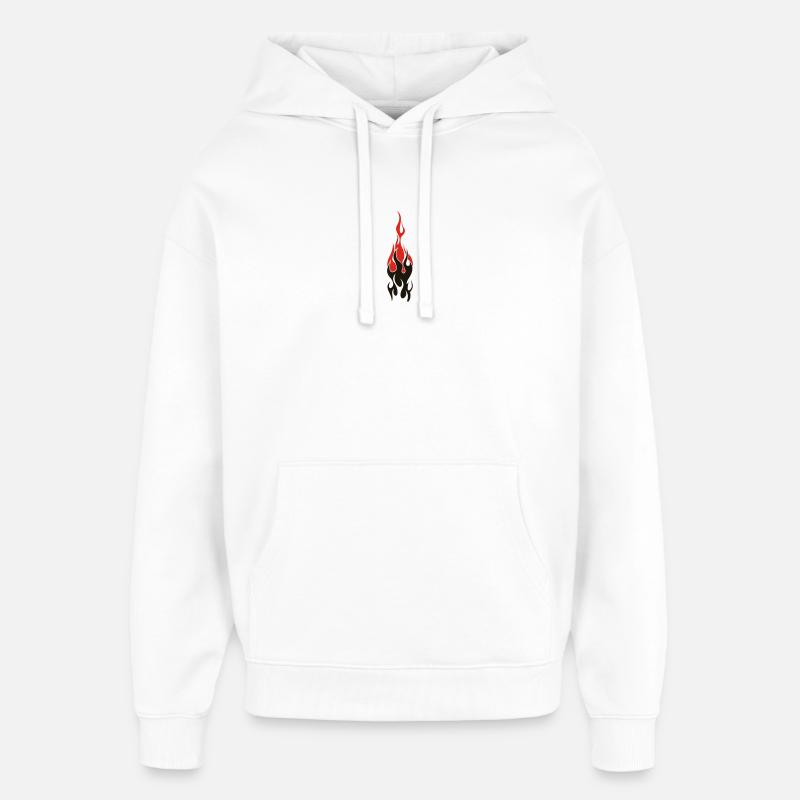 flammen - Sweat à capuche unisexe Stanley/Stella Oversized - blanc