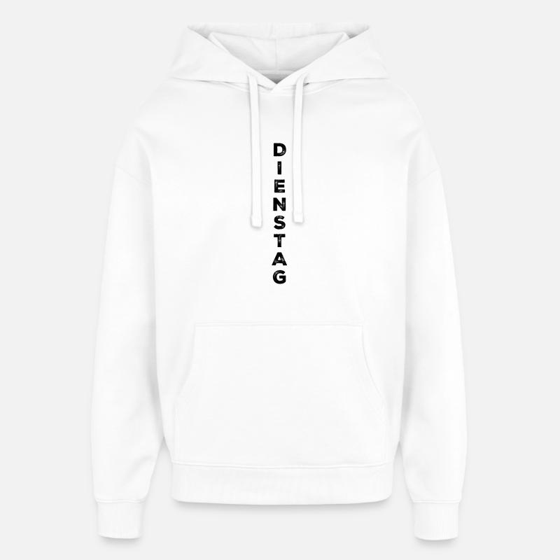 Mardi - noir - Sweat à capuche unisexe Stanley/Stella Oversized - blanc