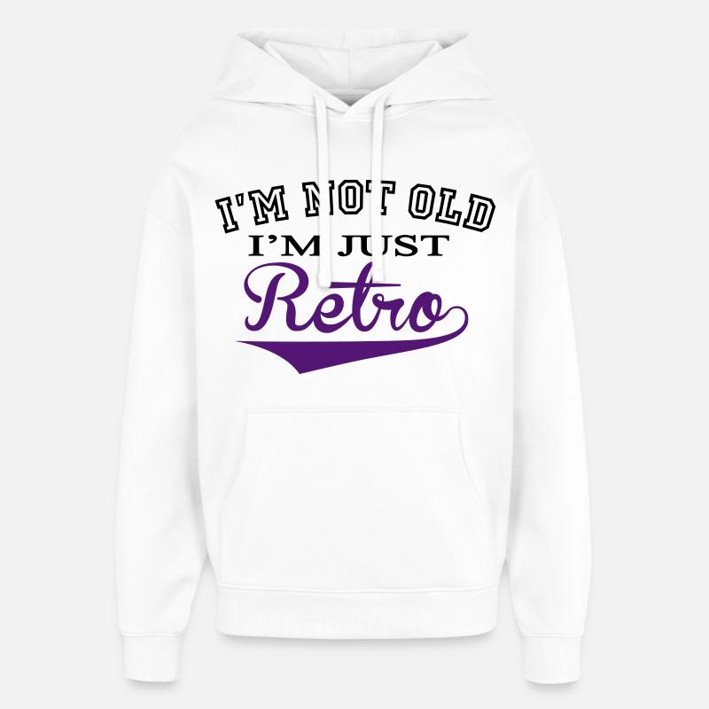 Not Old....Retro - 2 Colour - Oversized Unisex Hoodie von Stanley/Stella - Weiß