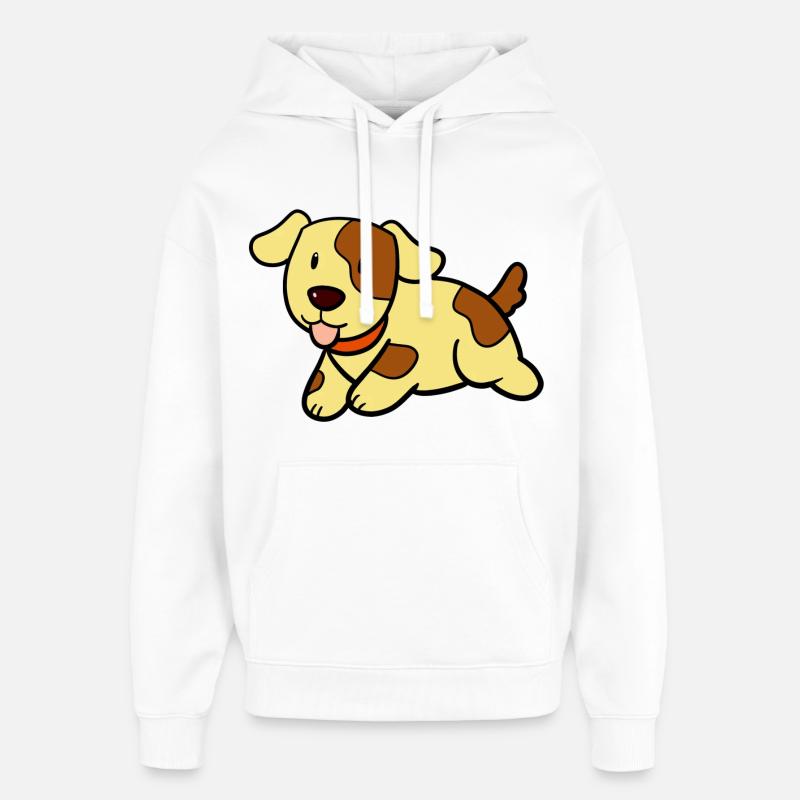Chien mignon - Sweat à capuche unisexe Stanley/Stella Oversized - blanc