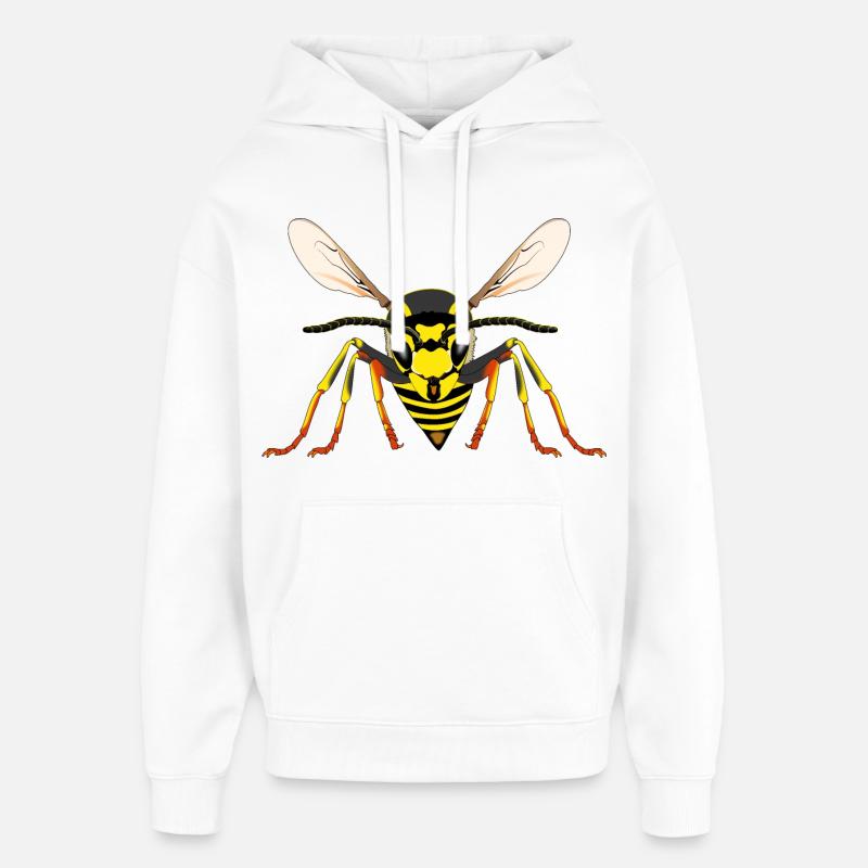 Guêpe de l’avant - Sweat à capuche unisexe Stanley/Stella Oversized - blanc