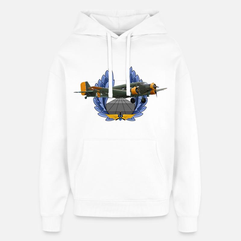 Ju-52 - Sweat à capuche unisexe Stanley/Stella Oversized - blanc