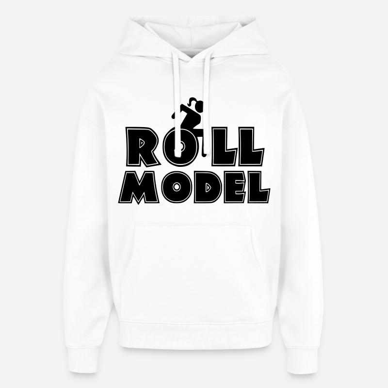 Jeder Rollstuhlfahrer ist ein Vorbild * - Oversized Unisex Hoodie von Stanley/Stella - Weiß