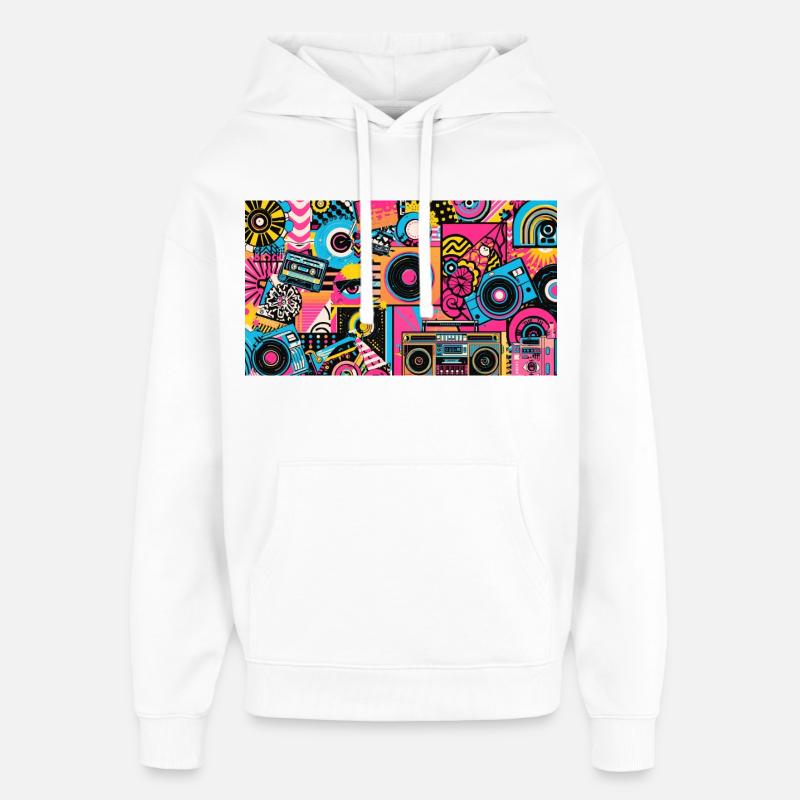 Pop Art - Sweat à capuche unisexe Stanley/Stella Oversized - blanc