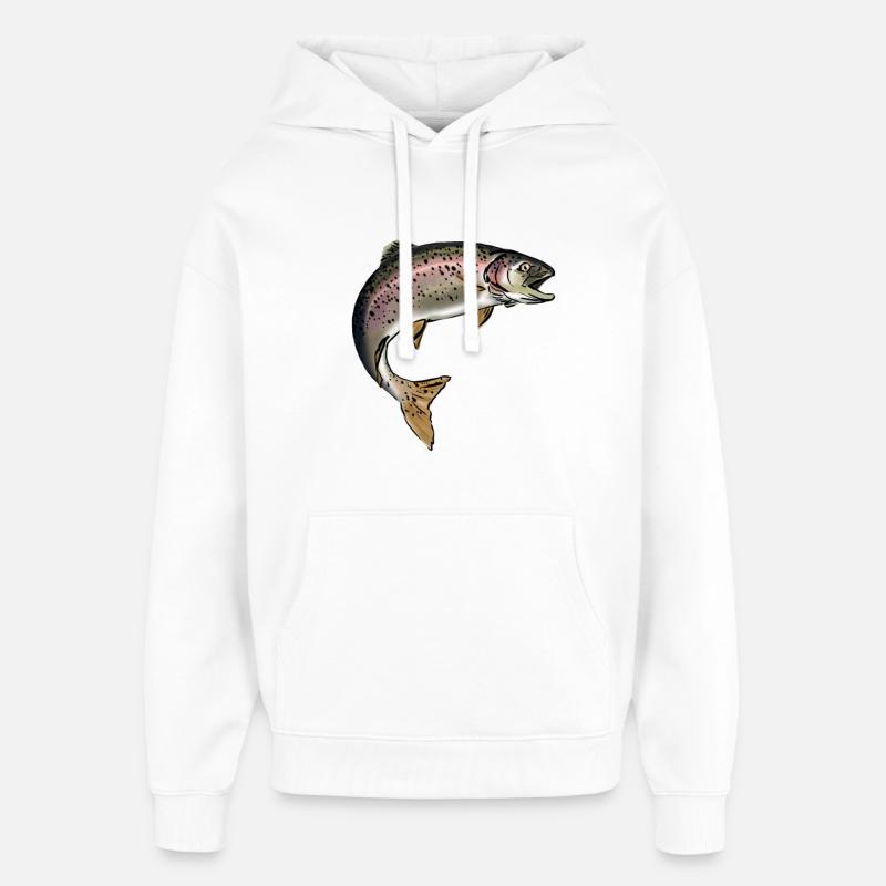 Truite - Sweat à capuche unisexe Stanley/Stella Oversized - blanc
