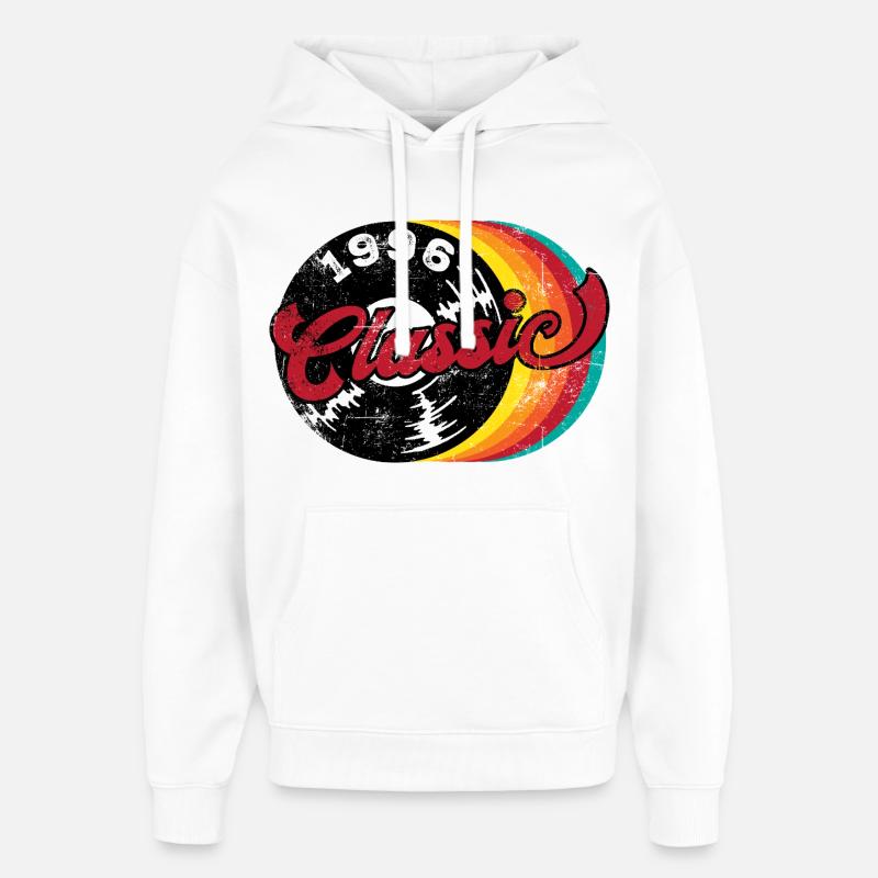 Vinyle Classic Music 1996 - Sweat à capuche unisexe Stanley/Stella Oversized - blanc