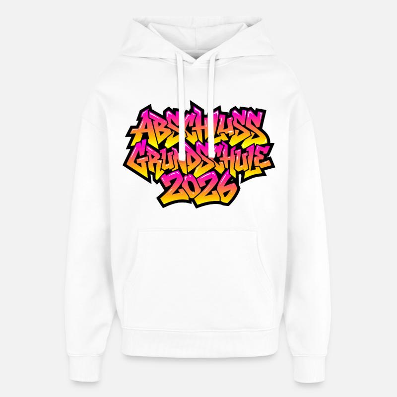Elementary School Graduation 2026 Graffiti - Oversized Unisex Hoodie by Stanley/Stella - white
