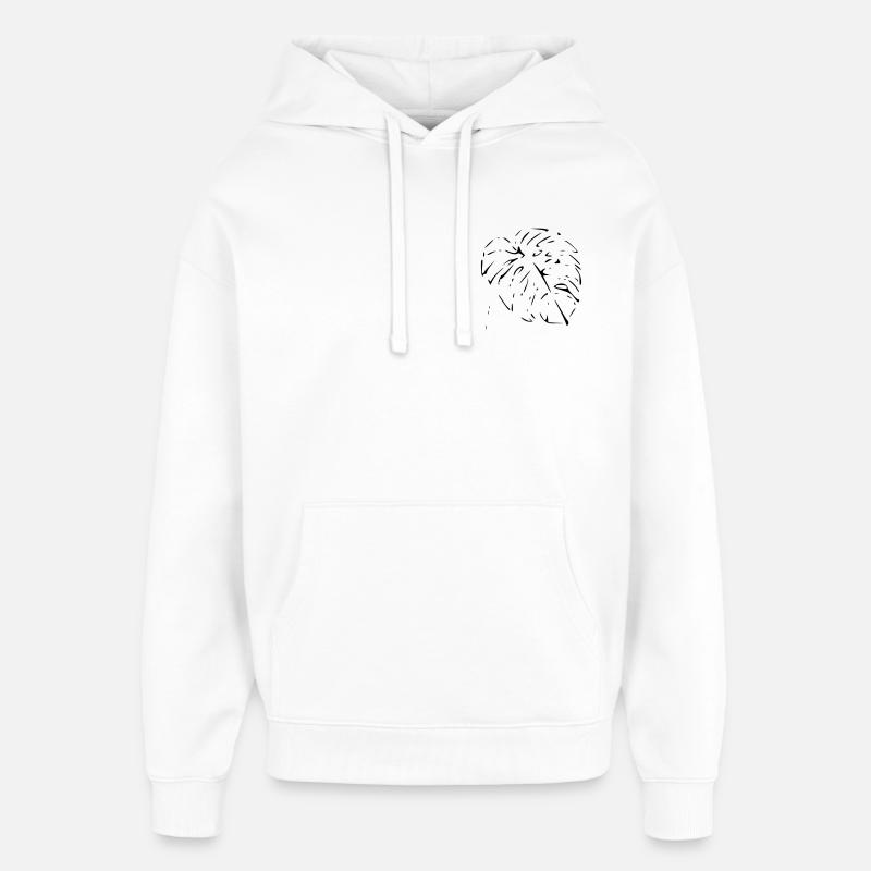 Monstera - Sweat à capuche unisexe Stanley/Stella Oversized - blanc