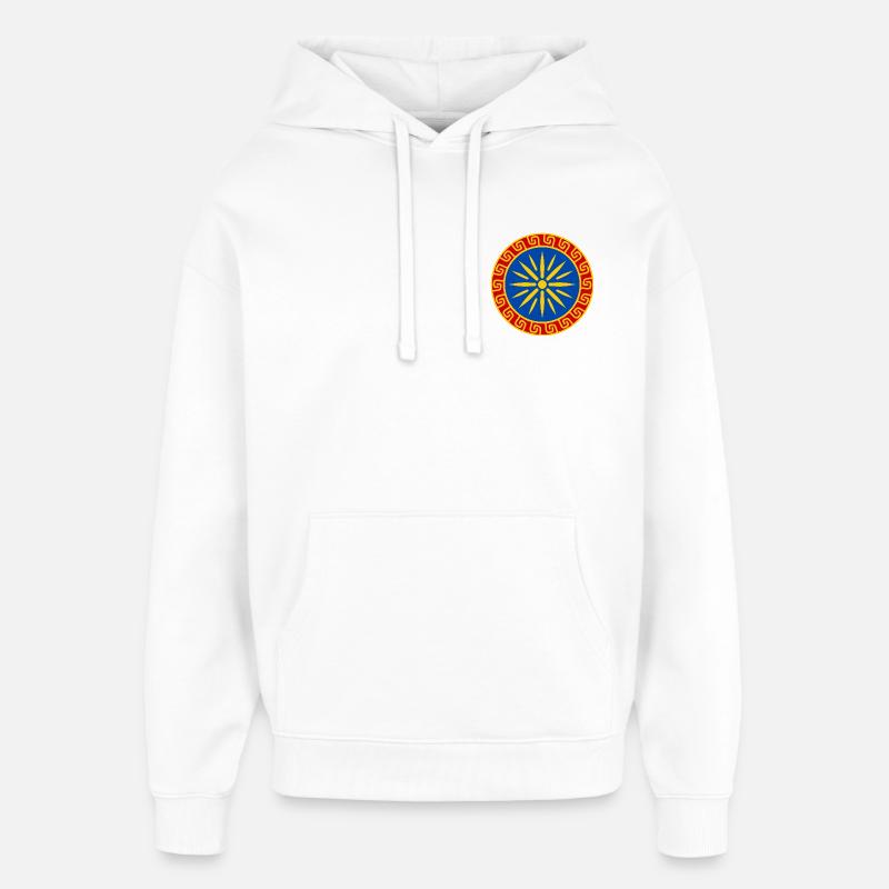 Soleil Bleu Méditerranéen - Sweat à capuche unisexe Stanley/Stella Oversized - blanc