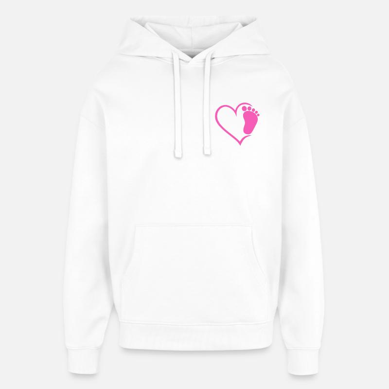 Empreinte de bébé - Sweat à capuche unisexe Stanley/Stella Oversized - blanc