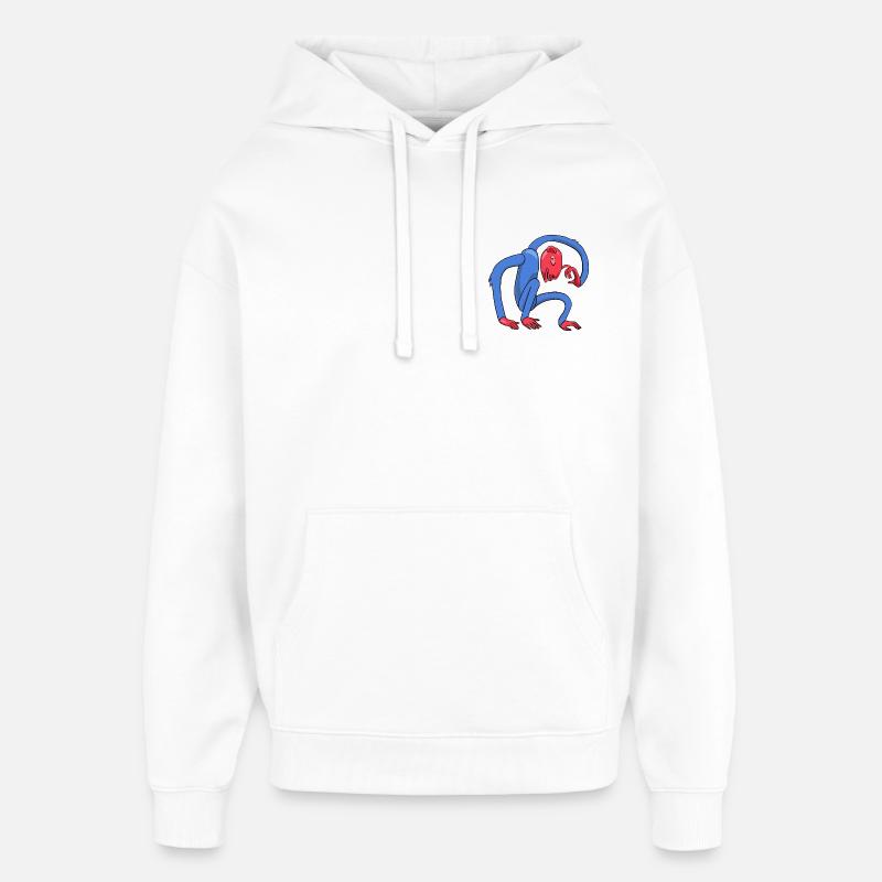 thinking monkey - Sweat à capuche unisexe Stanley/Stella Oversized - blanc