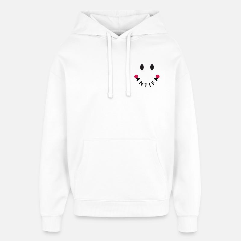 Original Antifa amical - Sweat à capuche unisexe Stanley/Stella Oversized - blanc