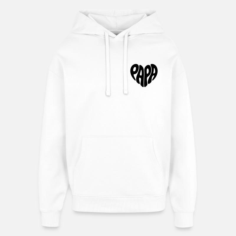 Papa - Sweat à capuche unisexe Stanley/Stella Oversized - blanc